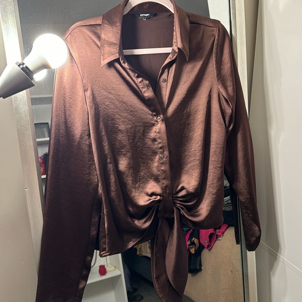 Medium Button Down Blouse, Worn Once And Looks Gr… - image 1